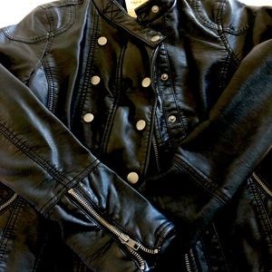 Free People Vegan Leather Jacket XS